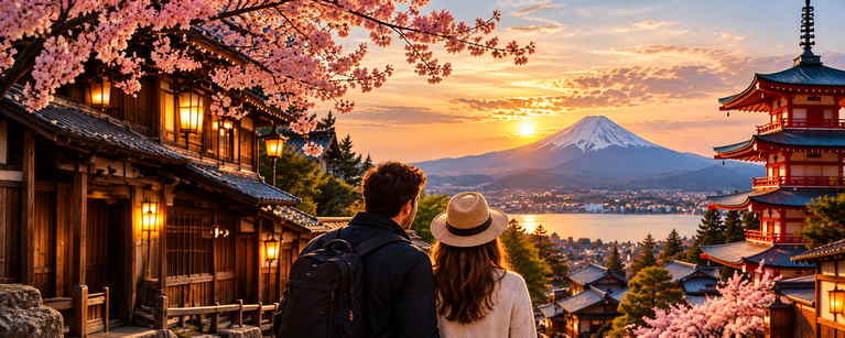 Soft spring colours and mountain scenery
